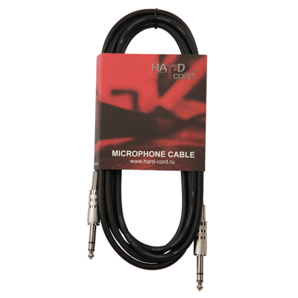 HardCord JJC-30 микрофонный кабель Stereo Jack 6,3mm-Stereo Jack 6,3mm, 3m 